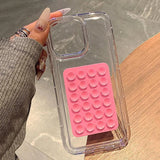 3D Suction Cup Airbag Transparent Shockproof case for iPhone