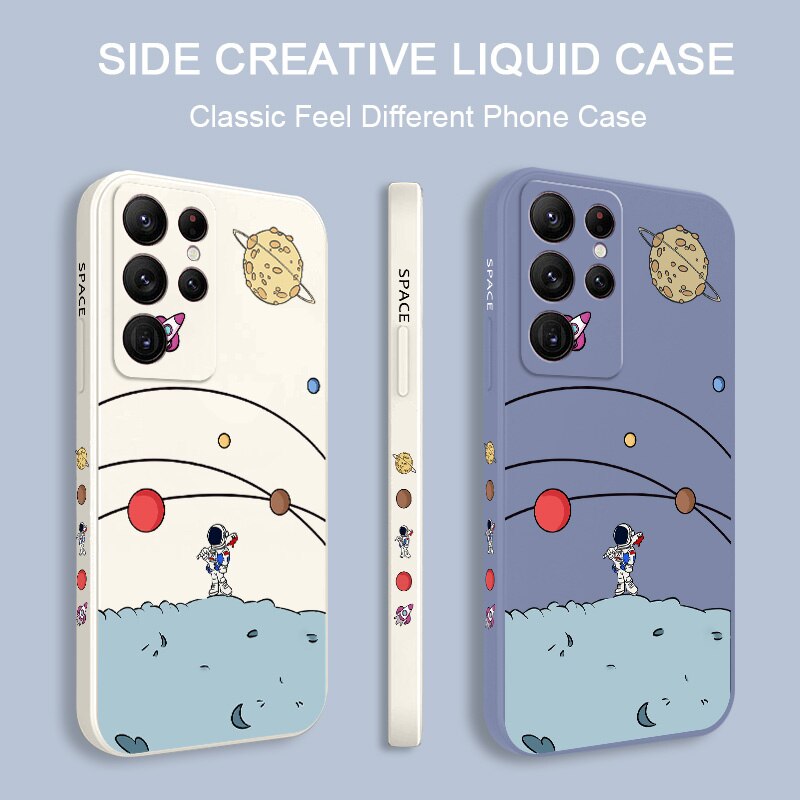 Side Pattern Astronaut Case For Samsung