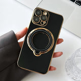 Plating Silicone Wireless Stand Case For iPhone