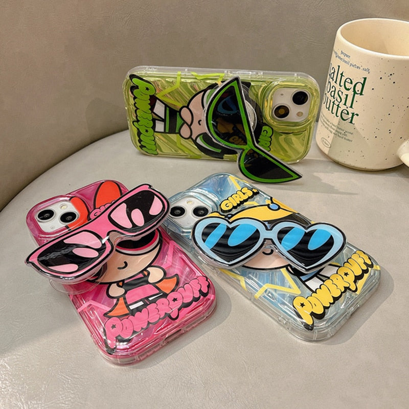 Powerpuff Girls Sunglasses Bracket Case For iPhone