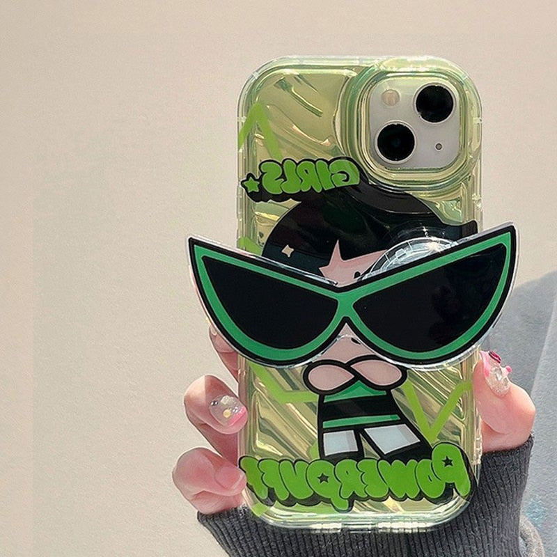 Powerpuff Girls Sunglasses Bracket Case For iPhone