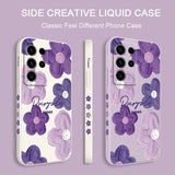 Purple Flower Phone Case For Samsung