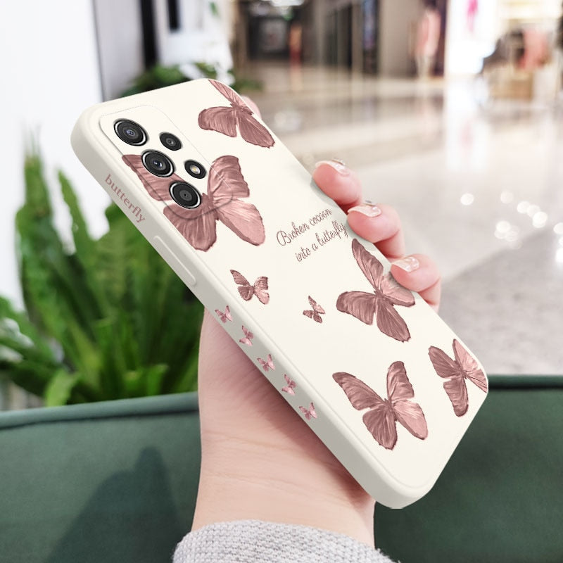 Cute Butterfly Soft Case For Samsung