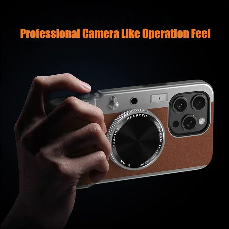 Retro Bluetooth Camera Magnetic Case for iPhone