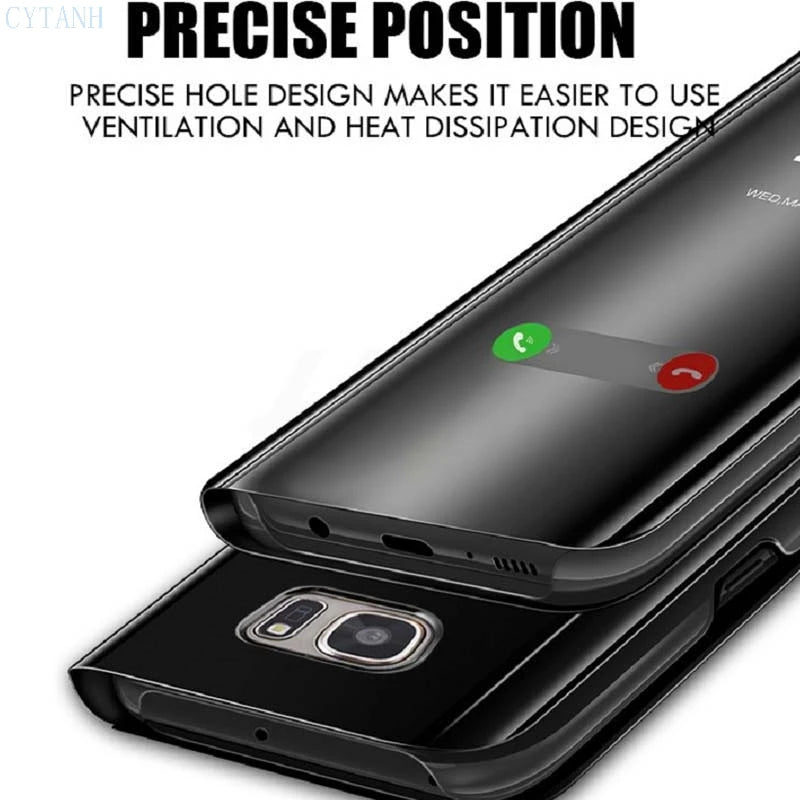 Luxury smart mirror flip phone case suitable for iPhone