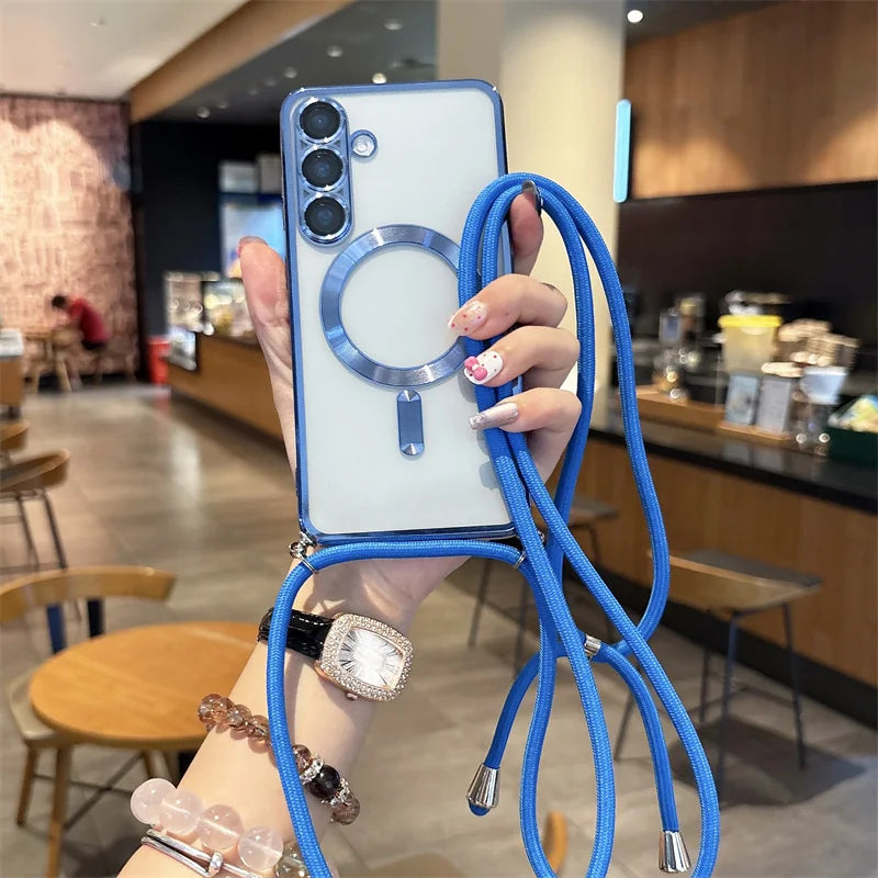 Crossbody Lanyard Magnetic Case For Samsung