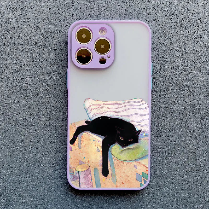 Funny Cat Daily Life Phone Case For iPhone