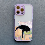 Funny Cat Daily Life Phone Case For iPhone