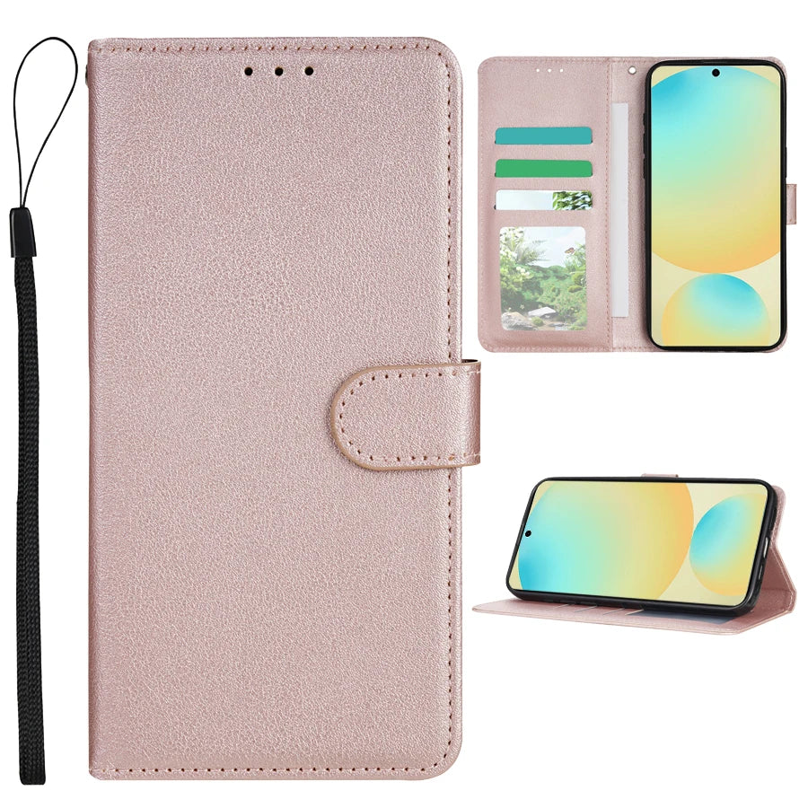 Wallet With Card Slot Magnetic Flip Leather Case For Samsung