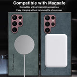 Magnetic For Magsafe Leather Case For Samsung Galaxy