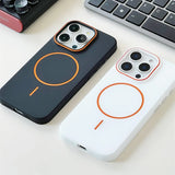 Ultra Thin Simple Hit Color Magsafe Phone Case for iPhone