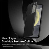 Leather Flip Smart Display Transparent Window Case For Samsung