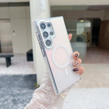 Metal Lens MagSafe Phone Case For Samsung