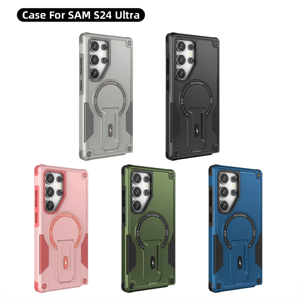 Fold Stand Holder Magnetic Armor Case For Samsung
