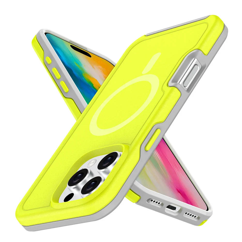 Dual Layer Protection Armour Magnetic Case For iPhone