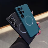 For Magsafe Liquid Silicone Magnetic Phone Case For Samsung