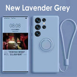 Liquid Silicone Magnetic Holder Case For Samsung