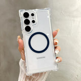 Transparent Armour Magnetic Case For Samsung