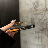 Metal Lens Protection Stand Magsafe Case For Samsung