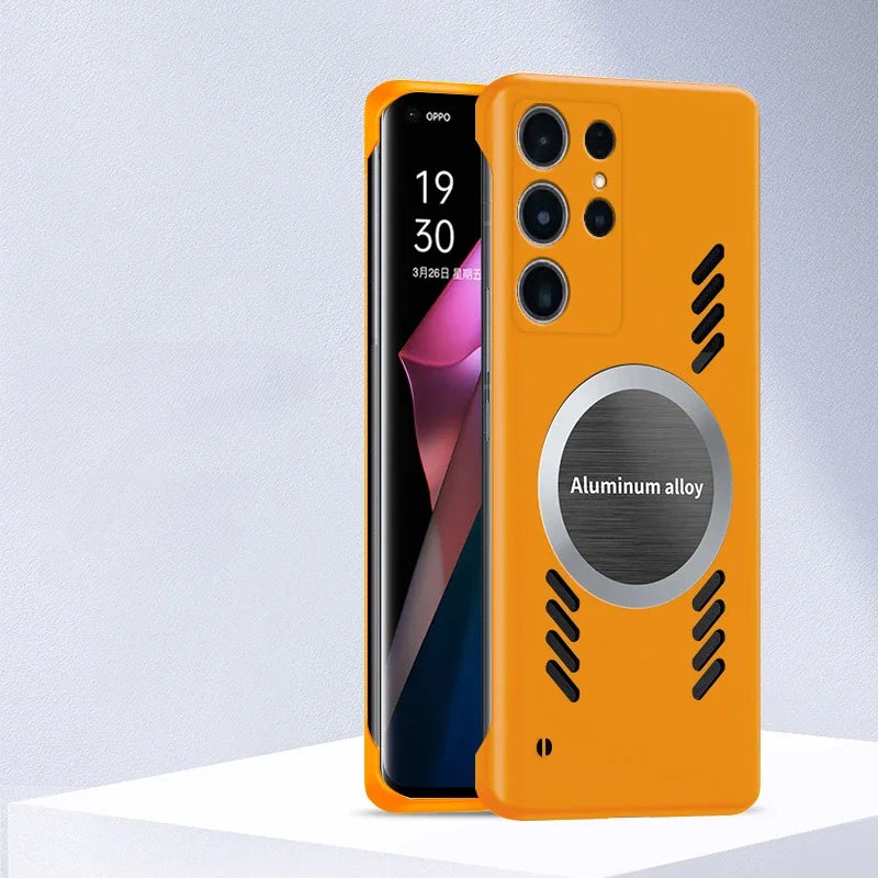 Borderless Cooling Thin Magnetic Phone Case for Samsung Galaxy