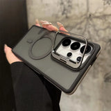 Metal Lens Protection Stand Magsafe Case For Samsung