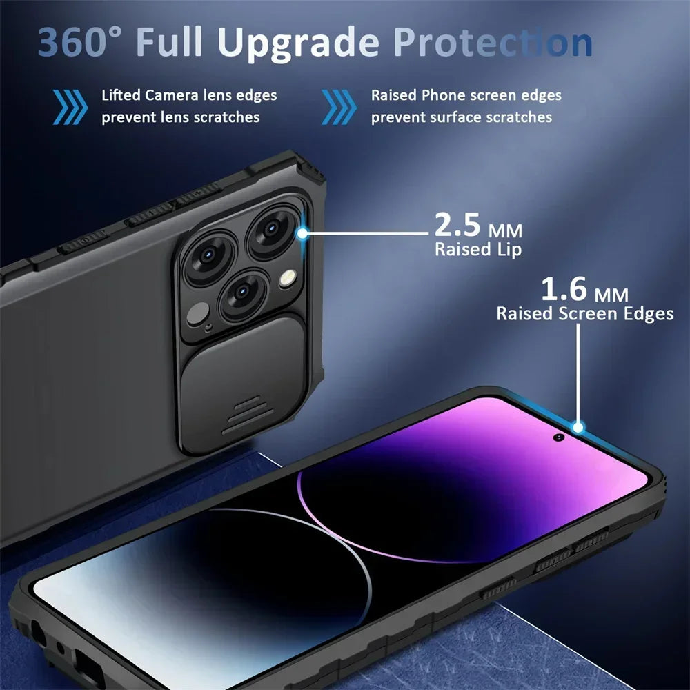 Shockproof Slide Camera Protection Magnetic Case For iPhone