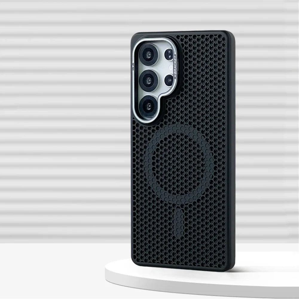 Honeycomb Mesh Cooling Magnetic Bumper Case for Samsung