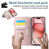 Crossbody Zipper Cards Solt Wallet Leather Case For iPhone