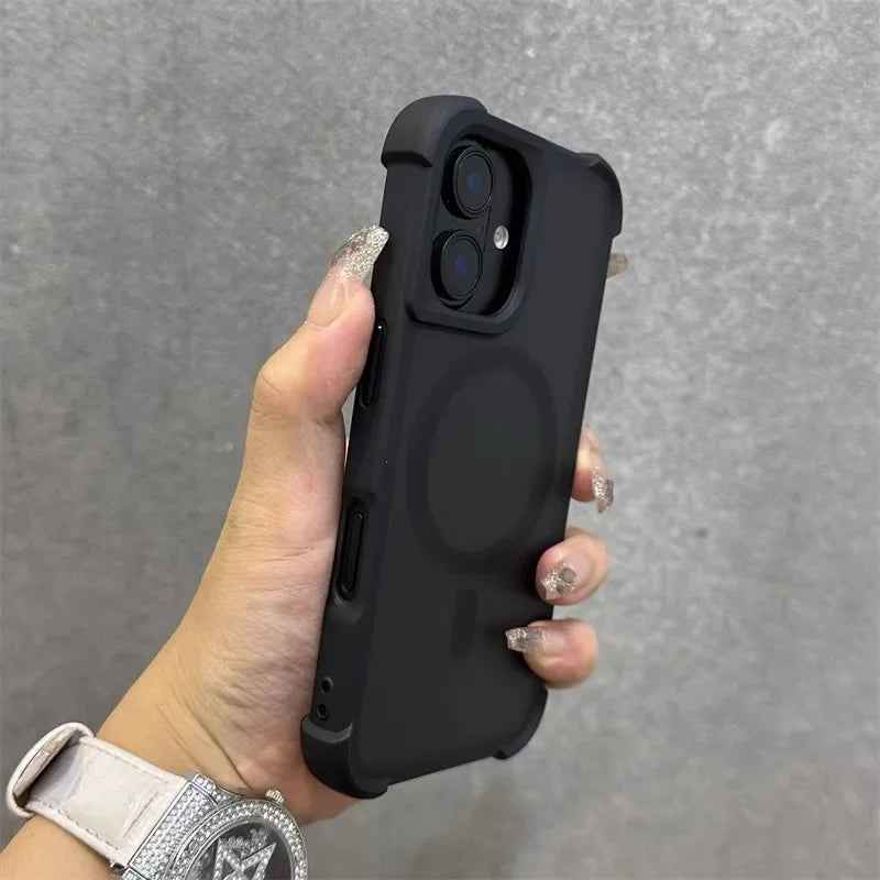 Magnetic Luxury Matte Fall prevention Case For iPhone