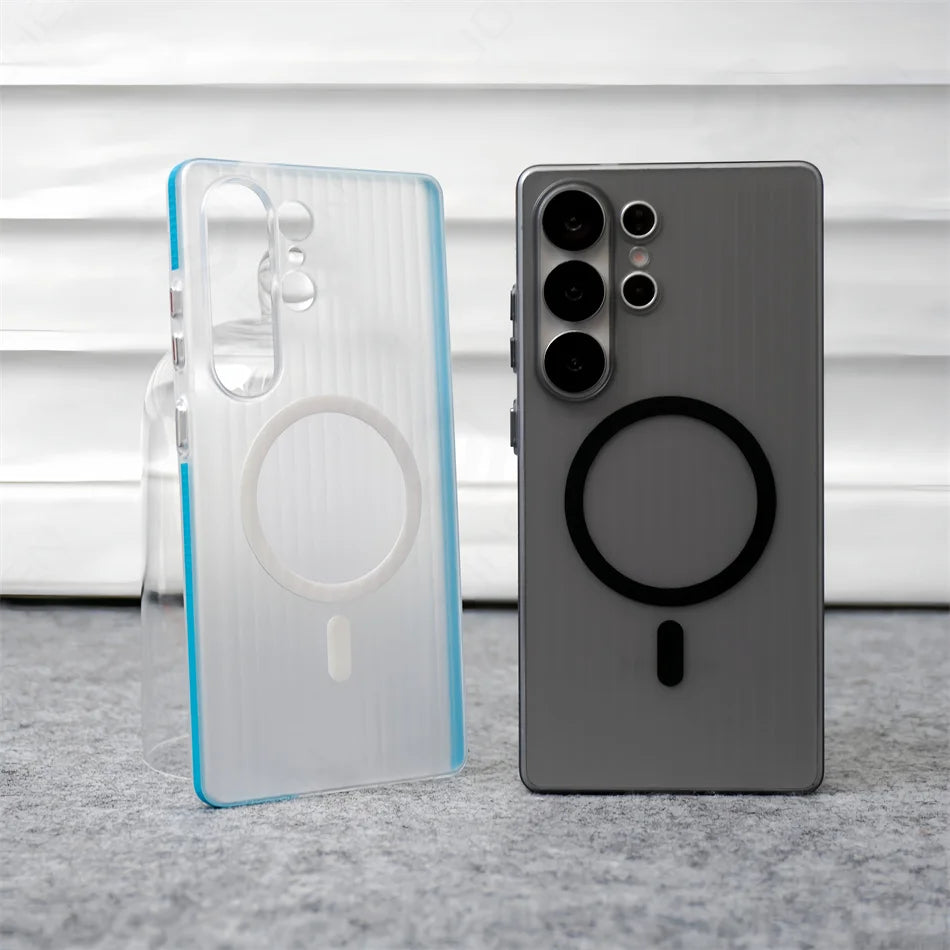 3D Corrugated Pattern Non-slip Matte Clear Case For Samsung
