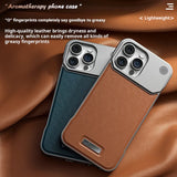 Business Aromatherapy Leather Case for iPhone