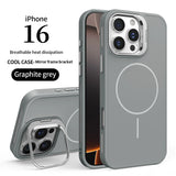 Magnetic Camera Stand Phone Case For iPhone