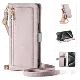Crossbody Zipper Card Solt Wallet Leather Case For Samsung