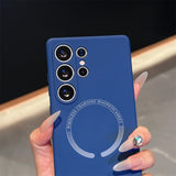 For Magsafe Liquid Silicone Magnetic Phone Case For Samsung