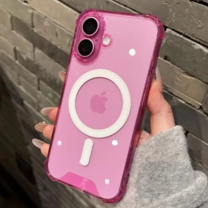 Luxury Shockproof Magsafe Transparen Case For iPhone