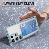 Clear Cover with Card Slot Holder Case for Samsung