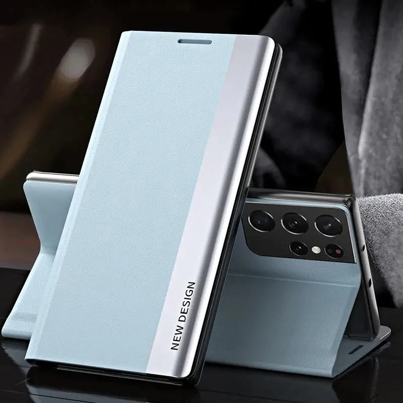 Luxury Leather Flip Case For Samsung Galaxy