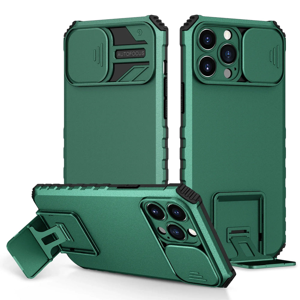 Shockproof Slide Camera Protection Magnetic Case For iPhone