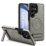 Stand Leather Bracket Magsafe Case for Samsung
