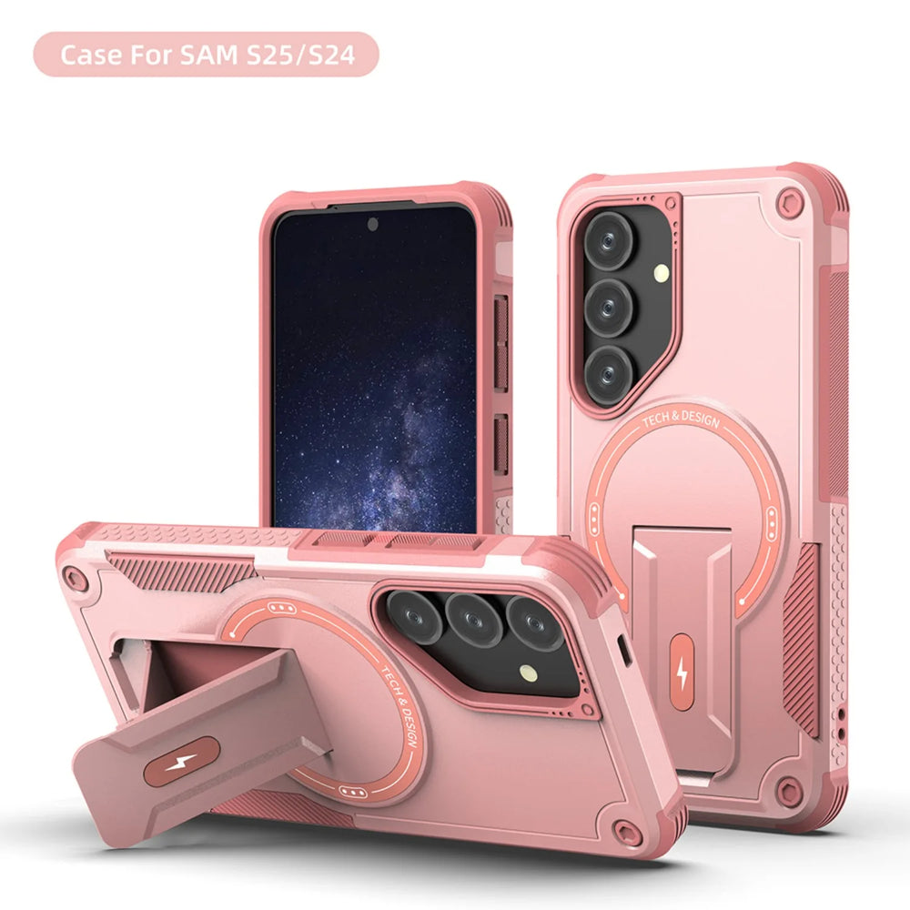 Fold Stand Holder Magnetic Armor Case For Samsung