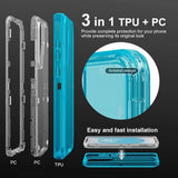 3-in-1 Clear Shock Drop proof Bumper Case For Samsung