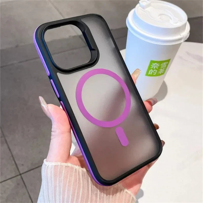 Matte Translucent Armor Shockproof Case For iPhone