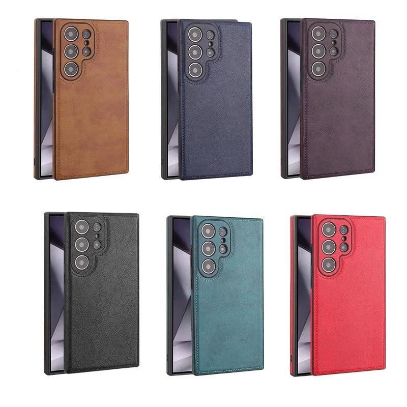 Luxury Vintage PU Leather Case for Samsung