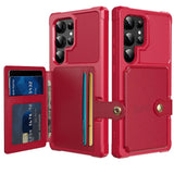 Magnetic Cards Solt Wallet Leather Case For Samsung