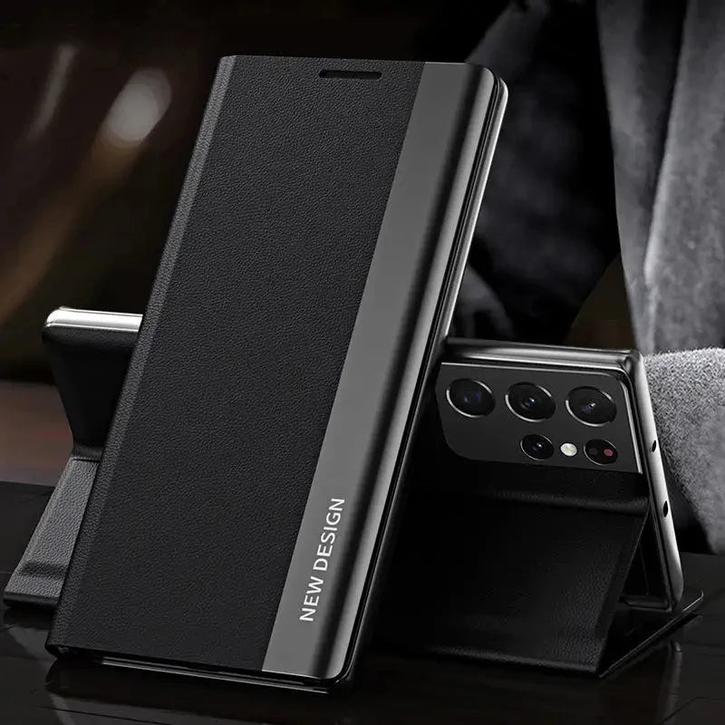 Luxury Leather Flip Case For Samsung Galaxy