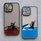 Funny Cat Daily Life Phone Case For iPhone