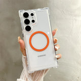 Transparent Armour Magnetic Case For Samsung