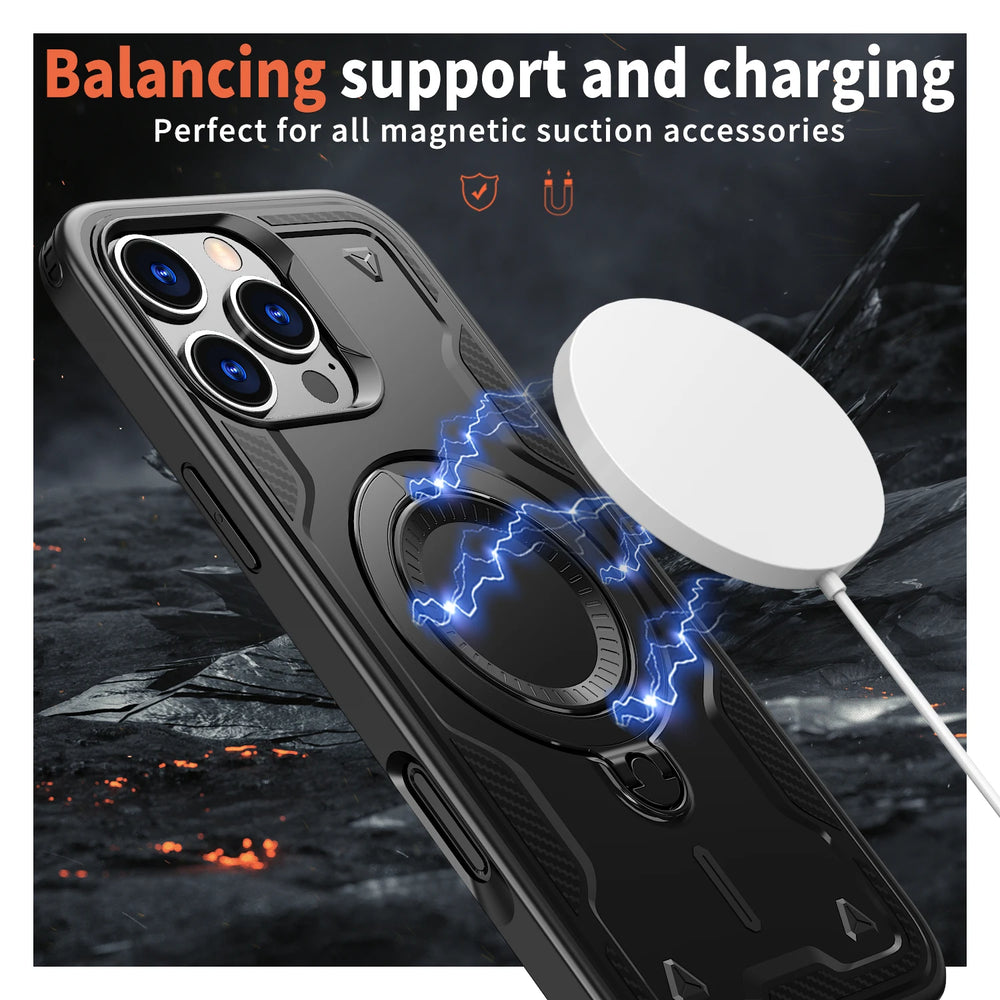 Shockproof Armor Metal Ring Holder Case For iPhone