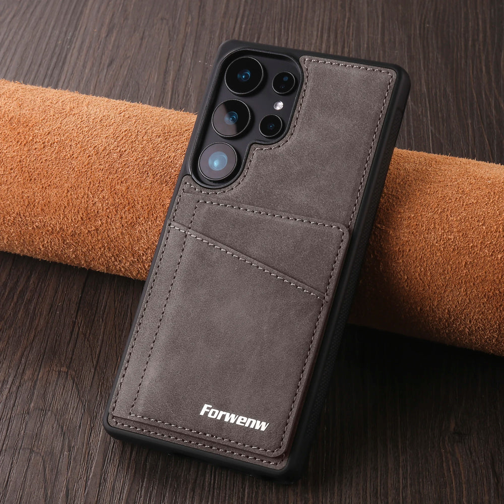 Leather Magnetic Case for Samsung