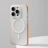 Corrugated Pattern Non-slip Bumper Hard PC Matte Case For iPhone